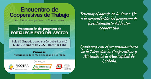 Programa para el Fortalecimiento del sector Cooperativo  en Córdoba