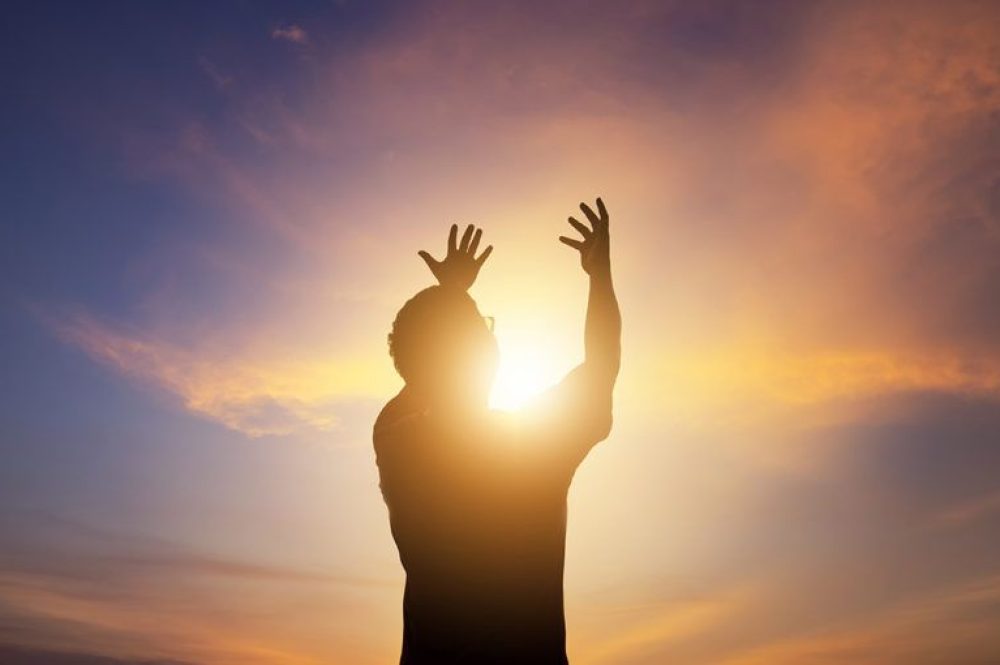 Human hands open palm up worship. Eucharist Therapy Bless God Helping Repent Catholic Easter Lent Mind Pray. Christian Religion concept background. fighting and victory for god