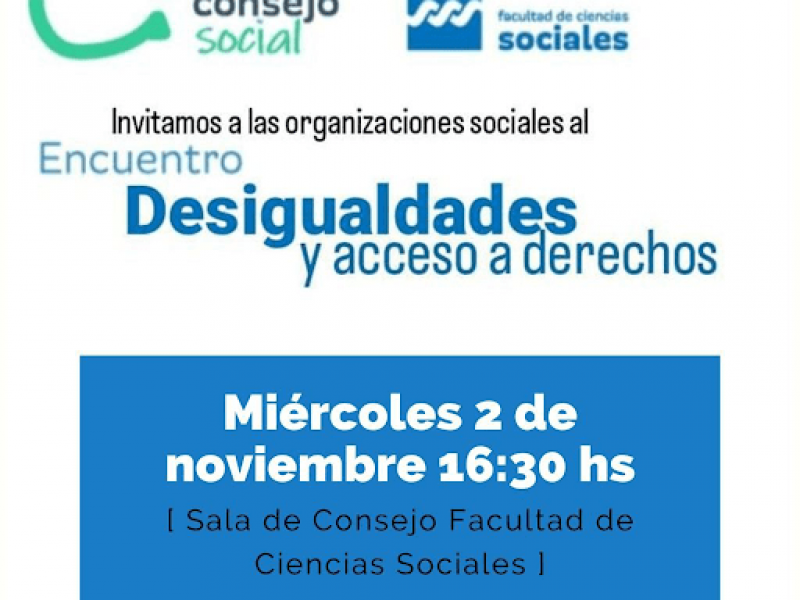 Encuentro desigualdad, acceso y derechos