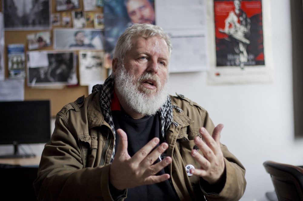 Gringo Castro, Secretario General de CTEP. Entrevista en redacción del Grito del Sur, Buenos Aires, 16 de julio de 2018. Andrés Wittib