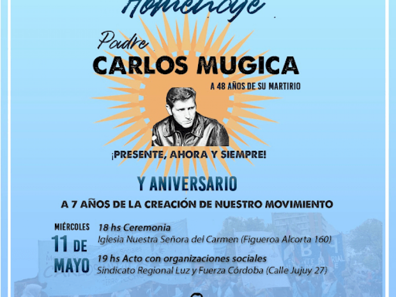 homenaje y aniversario carlos mugica