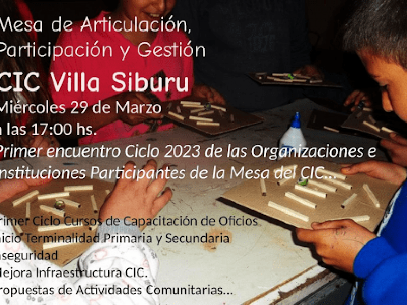 mesa de articulacion cic villa siburu